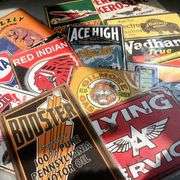 Collection of 20 Retro Gas & Oil Tin Signs