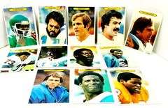 12 Topps 1980 Oversized Football Trade Cards, All Greats