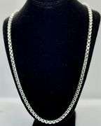 Stunning 28in Italian Silver Rope Chain