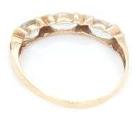 10kt Yellow gold Aquamarine band