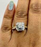 14K Two-Tone Gold Princess Cut Diamond Ring