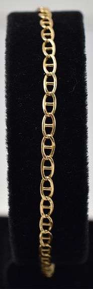Magnificent Mariner Chain Anklet in 14K Yellow Gold