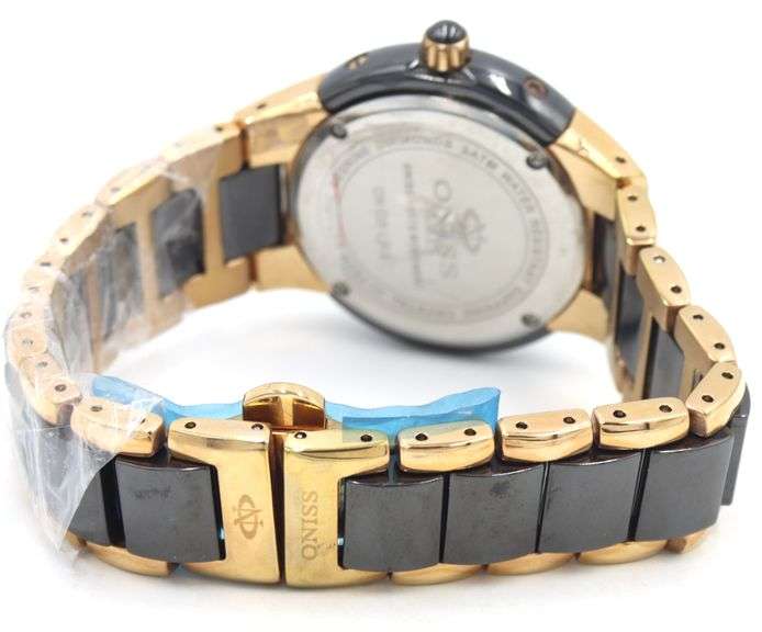 Oniss Eleganza Rose gold trim Ceramic quartz mother of pearl watch