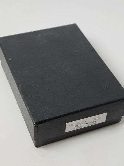 2014 SILVER EAGLE ANACS MS-70, FDOI With Wooden Box