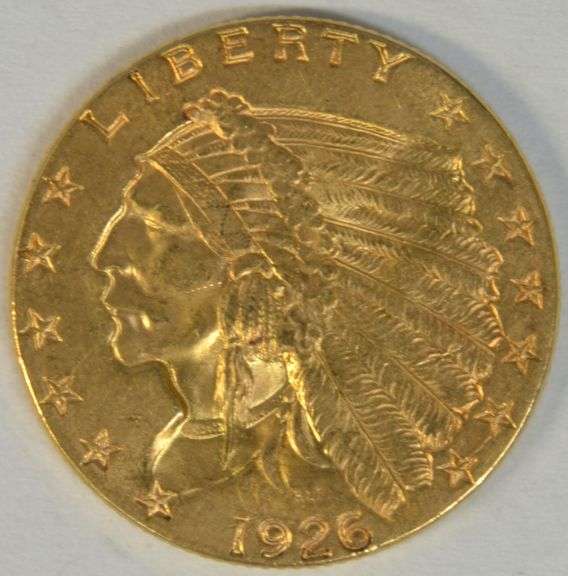 Fully struck BU 1926 US $2.50 Indian Gold Piece. Nice
