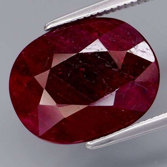 Heated only! Sultry 6.81ct deep red Ruby