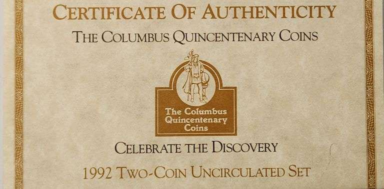 1992 Set Columbus Quincentenary, 2 Coins
