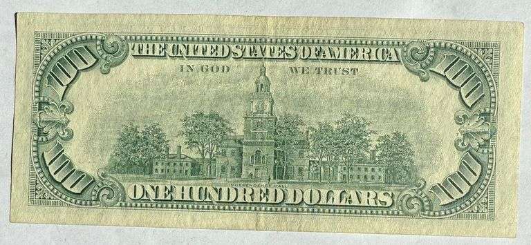 Near Unc $100 1966 Red Seal US Note
