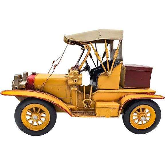 Artist Handmade 11" Metal Art Car Display