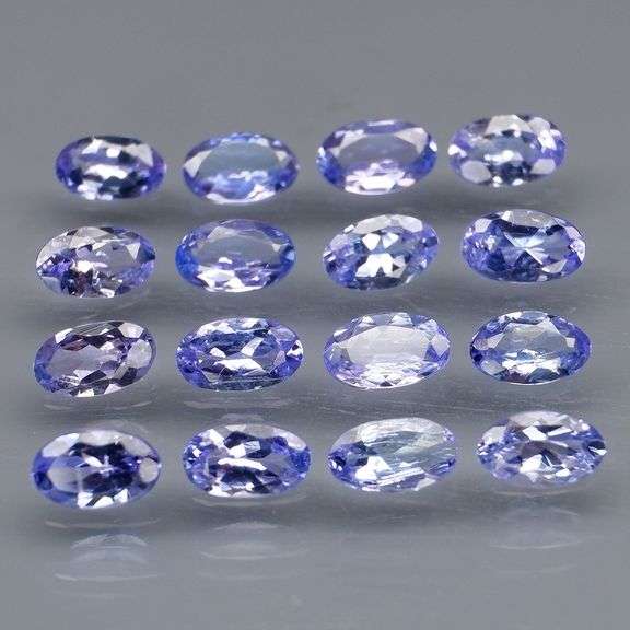 Heavy flashing 3.30ct oval cut Tanzanite set