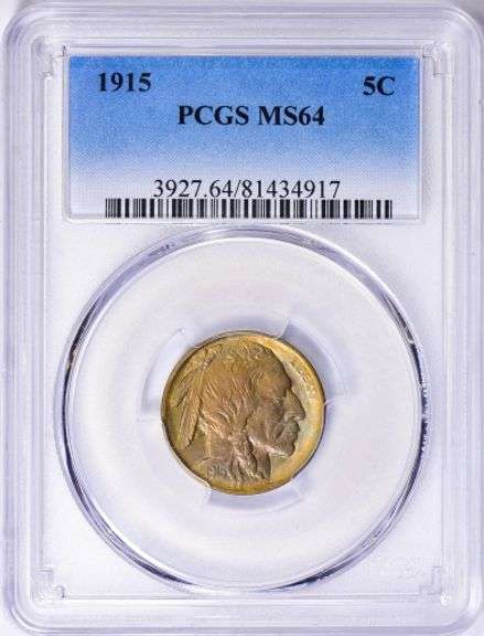 Outstanding 1915P Buffalo Nickel W/Incredible Toning PCGS MS 64!