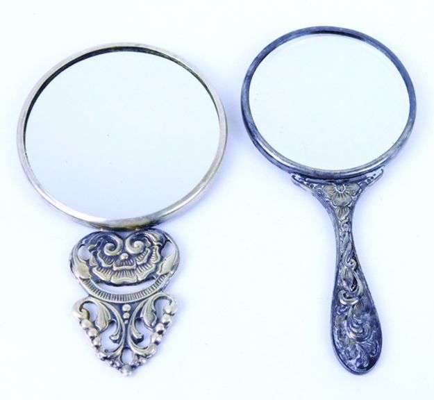 2 Denmark Vintage Hand Mirrors