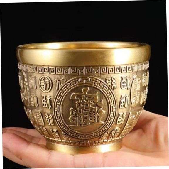 Brass Chinese Feng Shui Wealth Basin