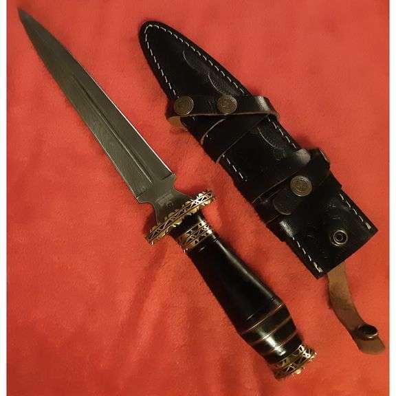 Handmade Damascus Steel Knife with Camel Bone Handle