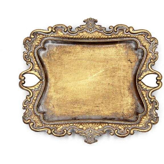 Old Gold Ring Dish Jewelry Tray