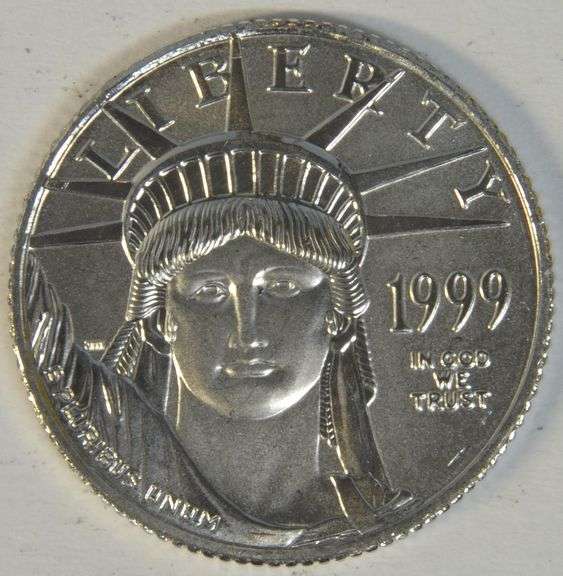 Superb Gem BU 1999 $10 pure Platinum Eagle