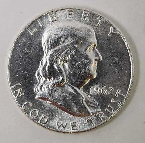 1962 D Franklin Half Dollar, UNC