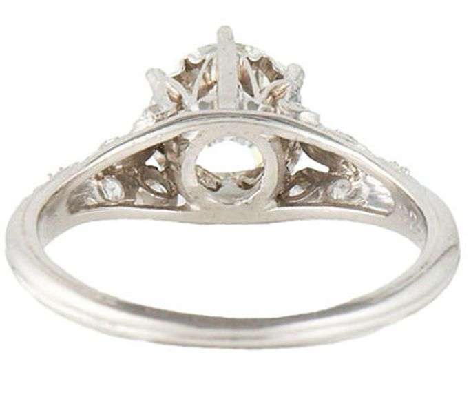Vintage 1.10ctw Transitional and Round Diamond Heirloom Engagement Ring in Platinum