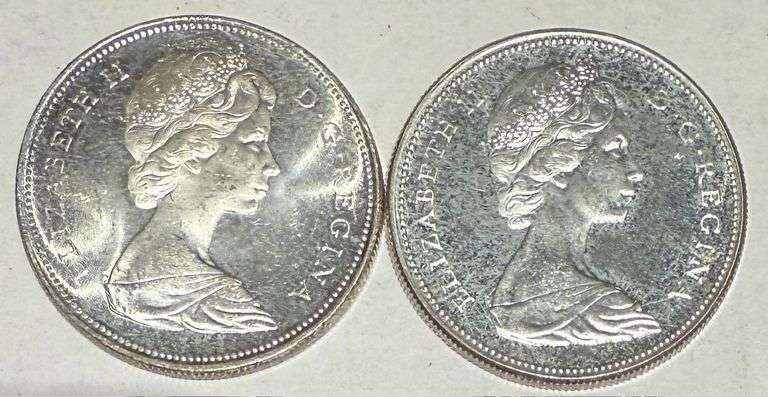 1963-1964 BU Canada Silver Dollars