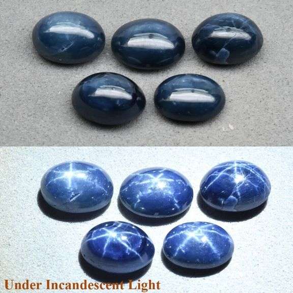 Awesome 6.89ct Star Sapphire set -5 pieces!