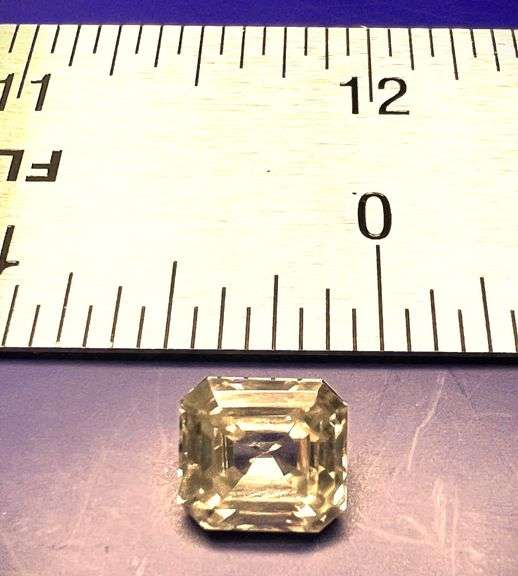 Huge Rare 13.75 Ct VVS1 Amber Ice Asscher Cut Fire Moissanite Solitaire
