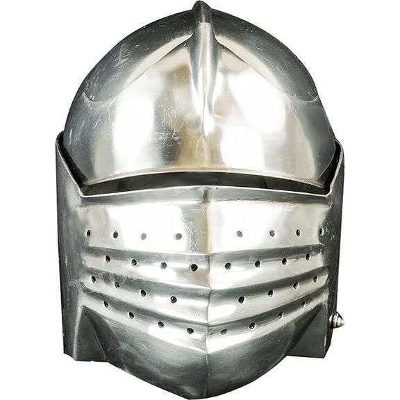 Full Metal Medieval North Italian Bellows Helmet