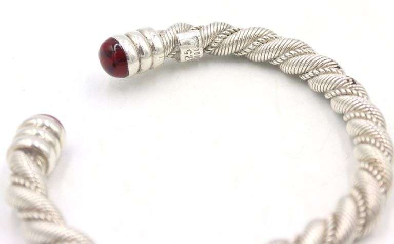 Vintage 925 sterling silver group lot of 3 cuff bangles