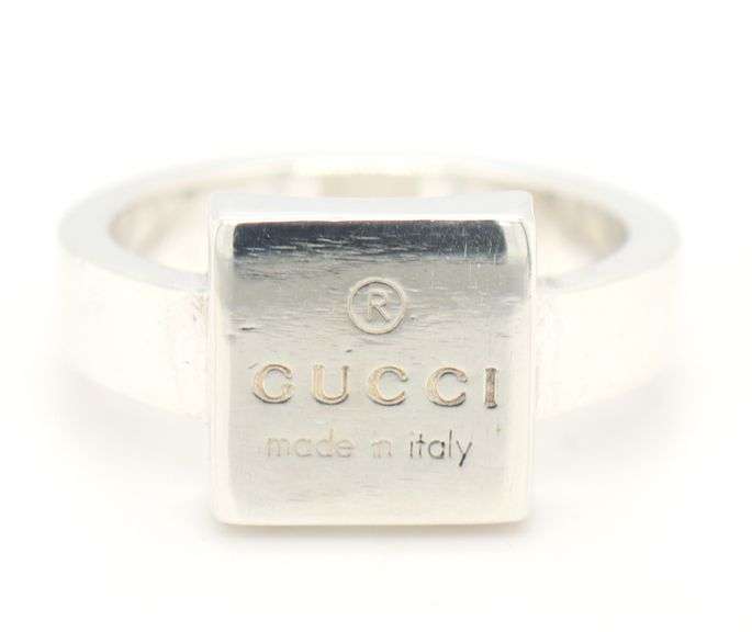 Gucci Square sterling silver ring