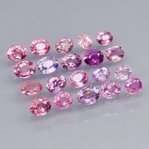 Heavy! 3.45ct pink and violet Sapphire set -Untreated!