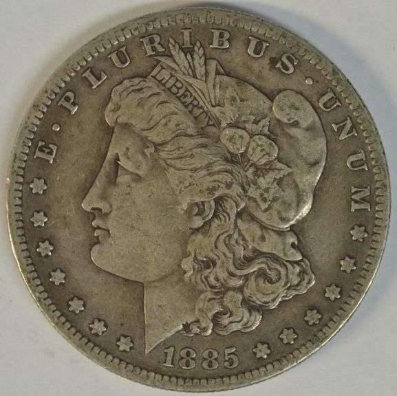 Scarce 1885-S Morgan Silver Dollar. Key date