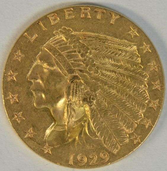 Great Choice BU 1929 US $2.50 Indian Gold Piece. Last year issue.