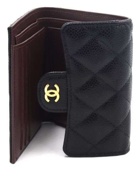 Chanel Small Classic Flap Caviar Blk Wallet