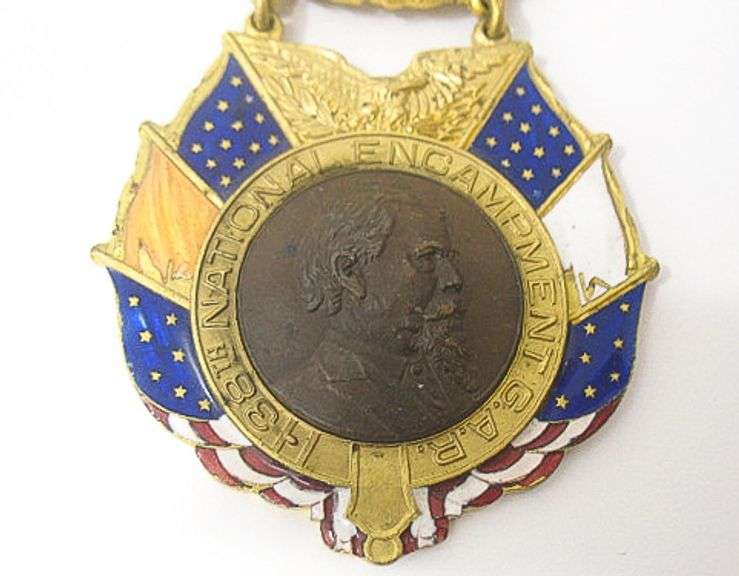 RARE 1904 BOSTON GRAND ARMY OF THE REPUBLIC CIVIL WAR ENCAMPMENT MEDAL