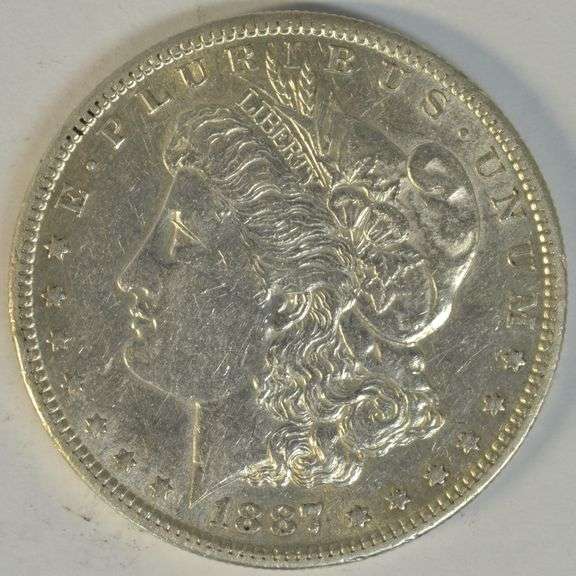 Flashy lustrous 1887-S Morgan Silver Dollar. Better date