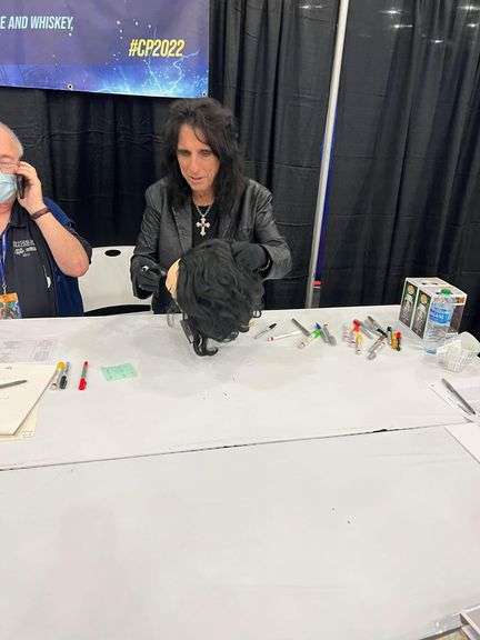 Alice Cooper Autographed Mask & Custom Display Stand Exact Photo Proof ACOA