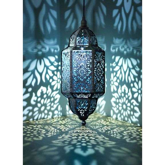 Moroccan  Hanging Solar Lantern