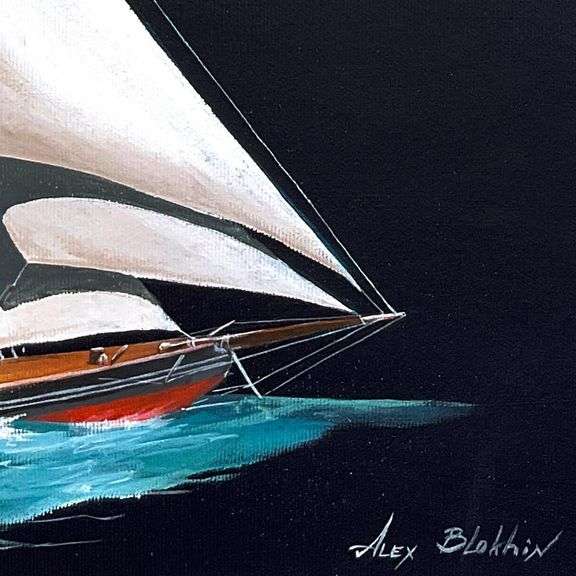 Canadian Yacht Schooner by Blokhin Original