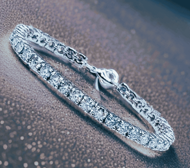 Stunning 14 Kt White Gold Plated lab Simulated White Ice Blue Diamond Tennis Bracelet