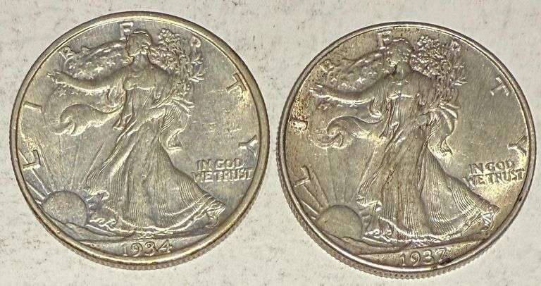 1934 &1937 Slider Unc Walker Halves