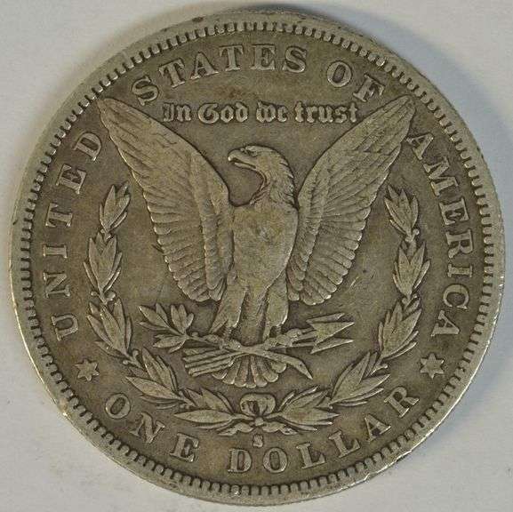 Scarce 1885-S Morgan Silver Dollar. Key date