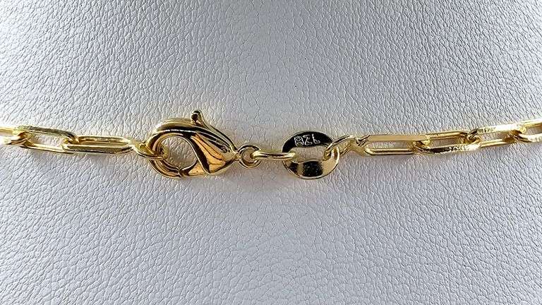 18 Kt Plated Rose Gold and Yellow Gold. Two Tone Rose Gold and Yellow Gold Jesus Cross Pendant Neckl