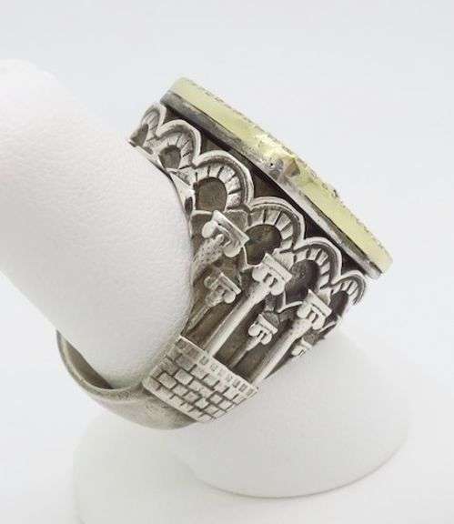 Designer Stamb Lian Sterling & 18k Gold Diamond Ring