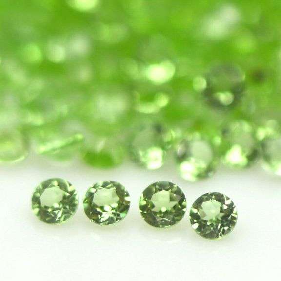235 gemstones! 11.92ct untreated apple green Peridot set