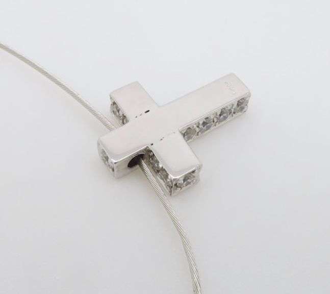Diamond Encrusted 1.45CTW Cross Pendant Necklace