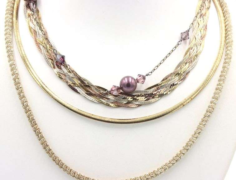 Group lot of Vintage 925 sterling silver necklaces