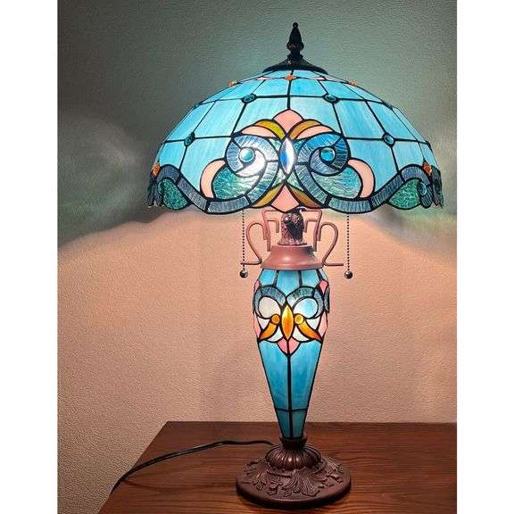 24" Tiffany Table Lamp with Nightlight