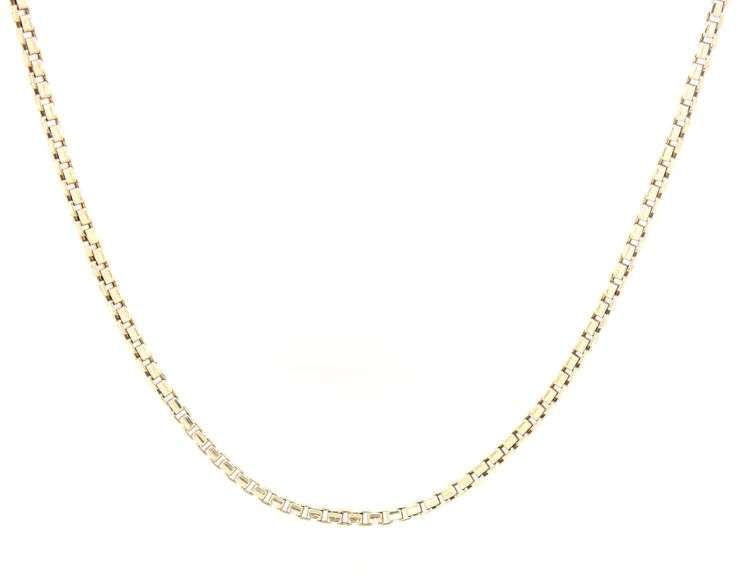 14kt Yellow gold box chain necklace