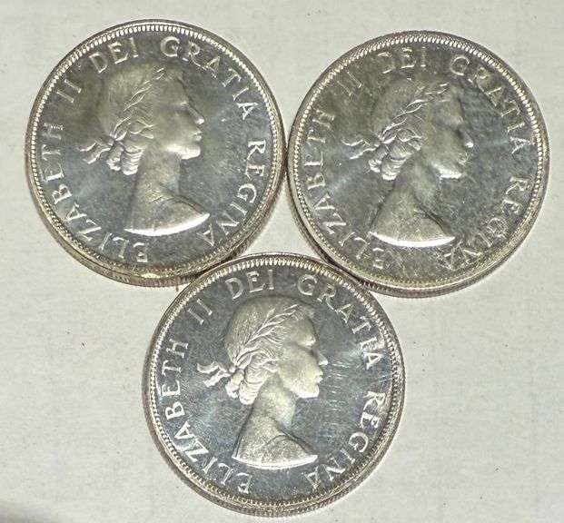 1960- 1962 BU Canada Silver Dollars.