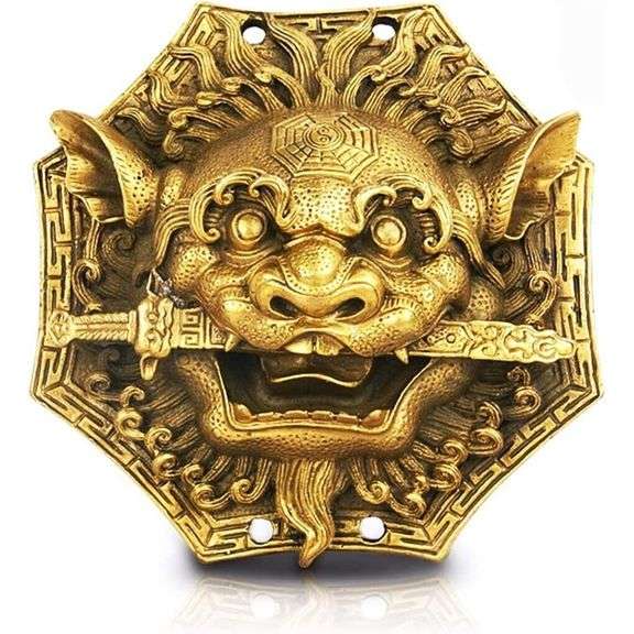 Chinese Feng Shui Brass Protection Mirror