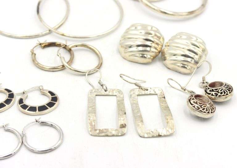Group lot of Vintage 925 sterling silver earrings